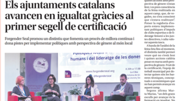 Els ajuntaments catalans avancen en igualtat gràcies al primer segell de certificació